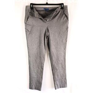 Apt. 9 Slim Leg Super Stretch Ankle Pants Women’s Sz 16 Flat Front Mid Rise